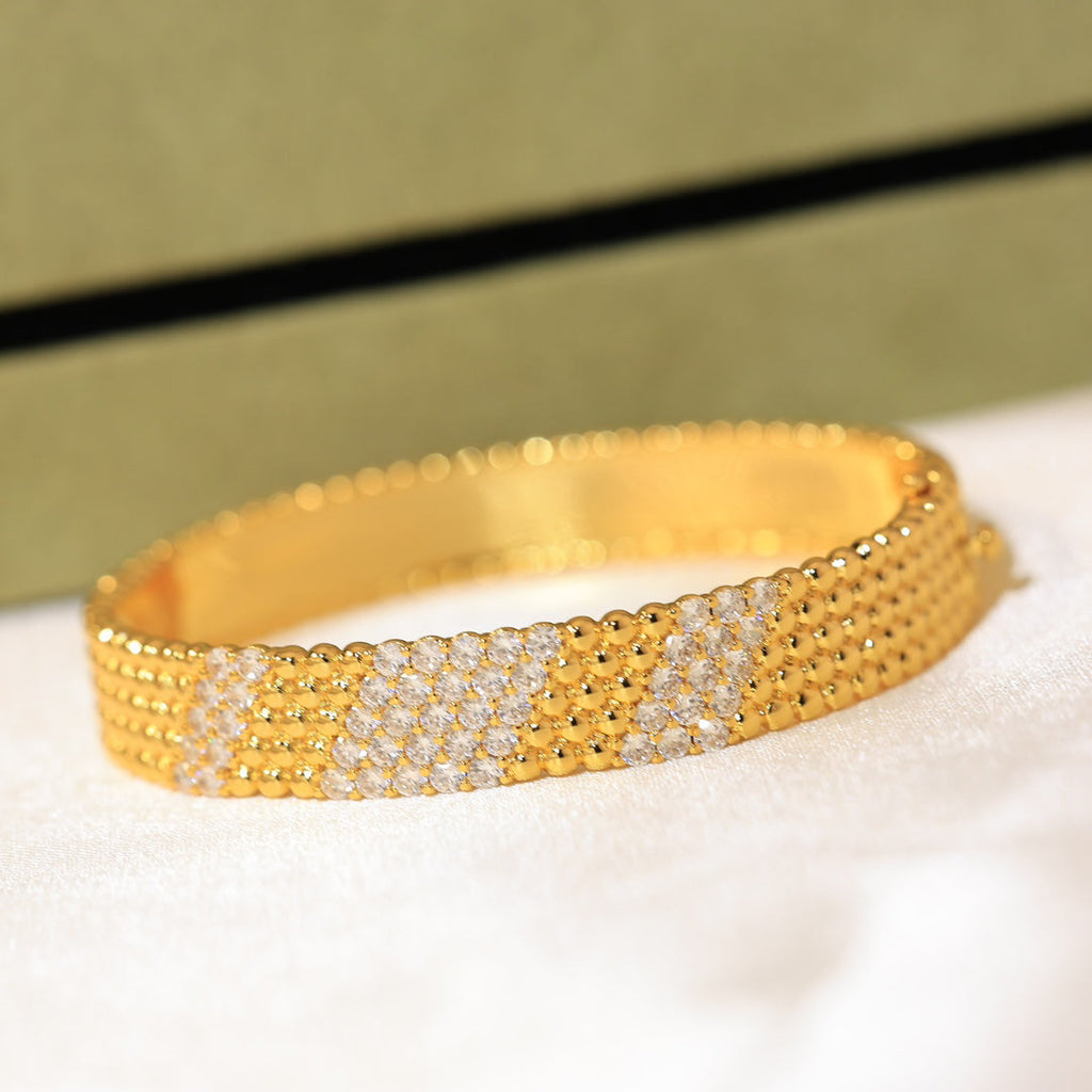 [LUXE JEWELRY]  FIVE-ROW DIAMOND BRACELET
