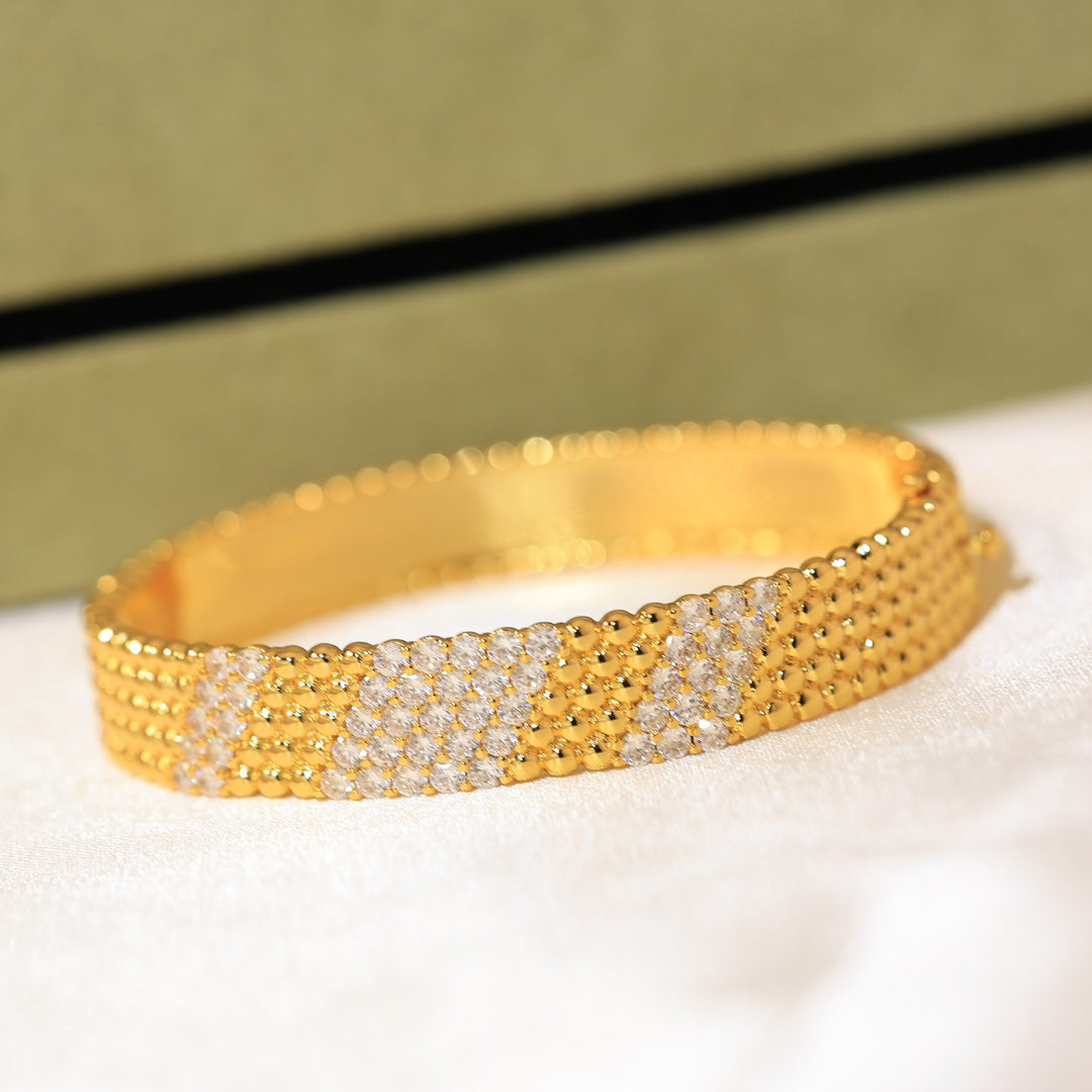 [LUXE JEWELRY]  FIVE-ROW DIAMOND BRACELET