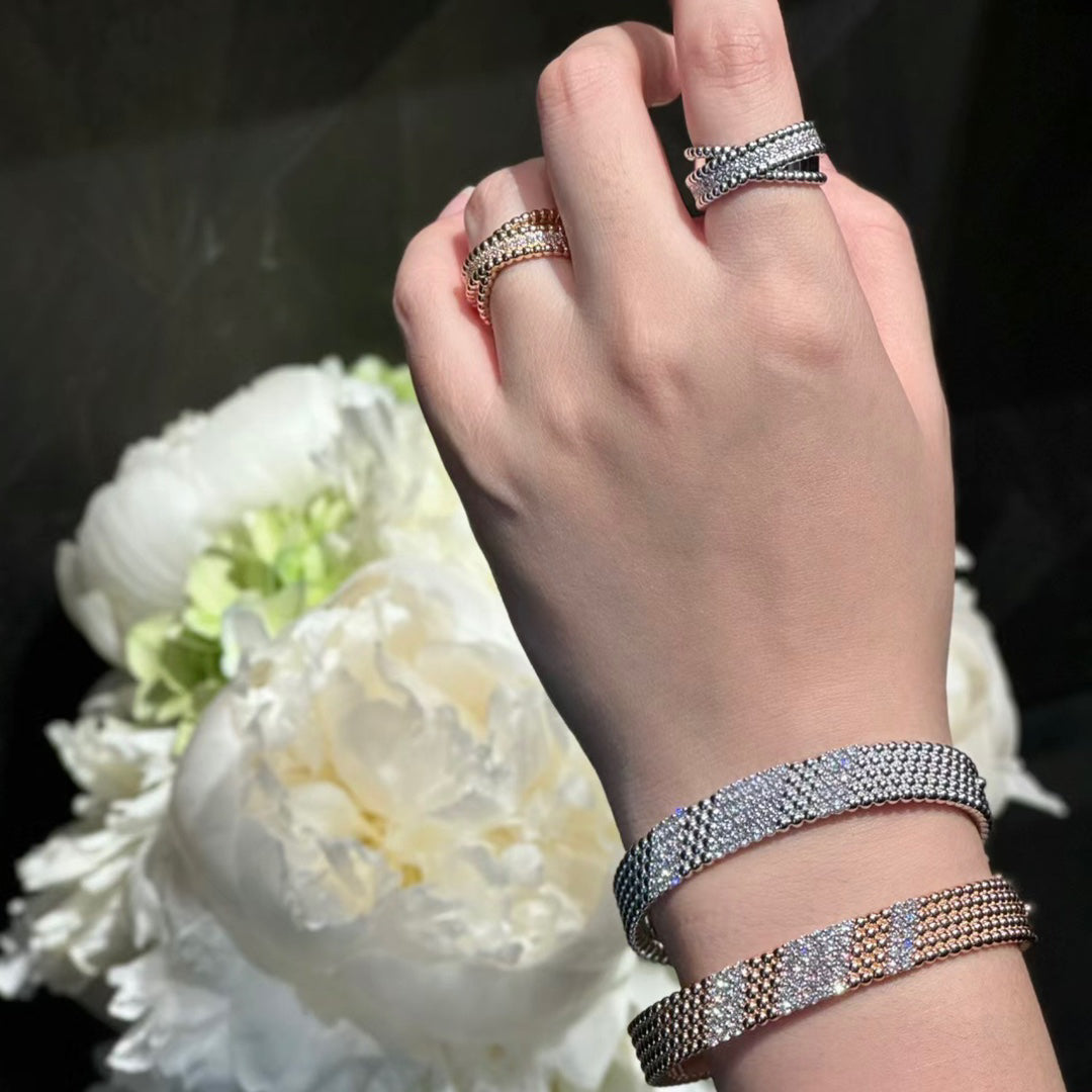 [LUXE JEWELRY]  FIVE-ROW DIAMOND BRACELET