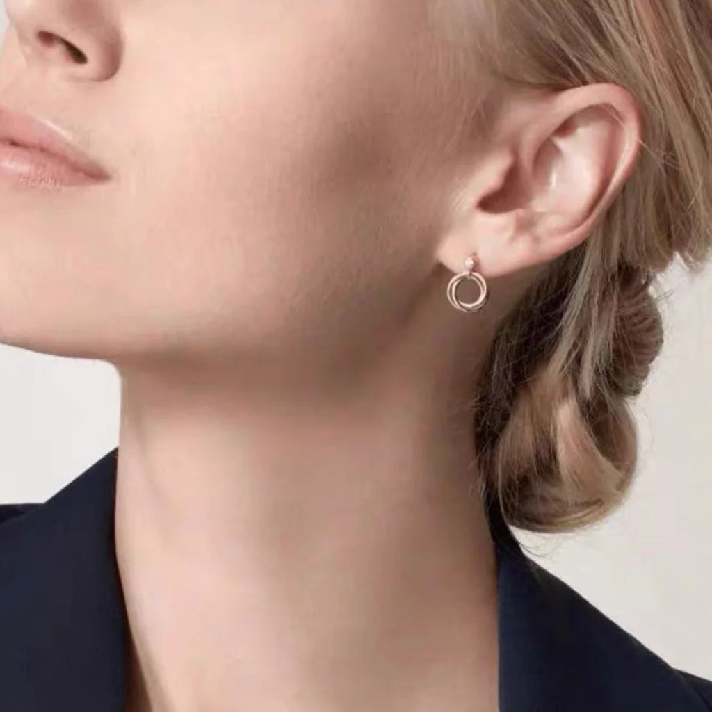 [LUXE JEWELRY] TRINITY ON DIAMOND  EARRINGS