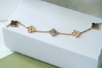 [LUXE JEWELRY] CLOVER 5 MOTIF GRAY MOP BRACELET COLLECTION