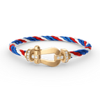 [LUXE JEWELRY]FORCE LARGE HORSESHOE HALF DIAMOND BRACELET GOLD