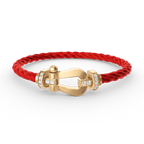 [LUXE JEWELRY]FORCE LARGE HORSESHOE HALF DIAMOND BRACELET GOLD
