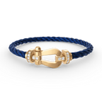 [LUXE JEWELRY]FORCE LARGE HORSESHOE HALF DIAMOND BRACELET GOLD