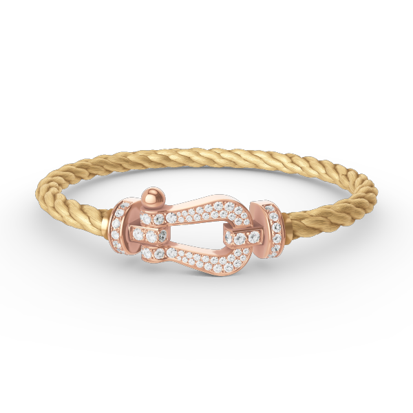 [LUXE JEWELRY]FORCE LARGE HORSESHOE FULL DIAMOND BRACELET ROSE GOLD