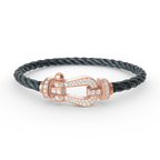 [LUXE JEWELRY]FORCE LARGE HORSESHOE FULL DIAMOND BRACELET ROSE GOLD