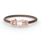 [LUXE JEWELRY]FORCE LARGE HORSESHOE FULL DIAMOND BRACELET ROSE GOLD