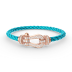 [LUXE JEWELRY]FORCE LARGE HORSESHOE FULL DIAMOND BRACELET ROSE GOLD