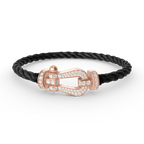 [LUXE JEWELRY]FORCE LARGE HORSESHOE FULL DIAMOND BRACELET ROSE GOLD
