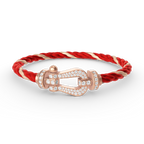 [LUXE JEWELRY]FORCE LARGE HORSESHOE FULL DIAMOND BRACELET ROSE GOLD
