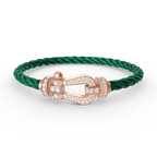 [LUXE JEWELRY]FORCE LARGE HORSESHOE FULL DIAMOND BRACELET ROSE GOLD