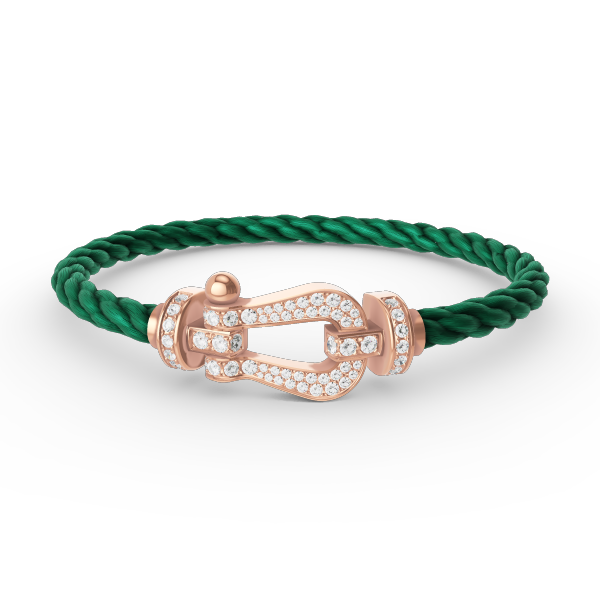 [LUXE JEWELRY]FORCE LARGE HORSESHOE FULL DIAMOND BRACELET ROSE GOLD
