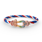 [LUXE JEWELRY]FORCE LARGE HORSESHOE  COLORED DIAMOND BRACELET ROSE GOLD