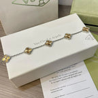 [LUXE JEWELRY] CLOVER 5 MOTIF LASER BRACELET COLLECTION