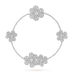 [LUXE JEWELRY]FRIVOLE SILVER 5 FLOWERS BRACELET