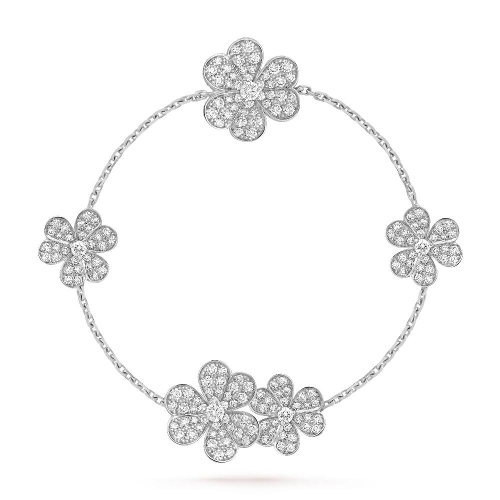 [LUXE JEWELRY]FRIVOLE SILVER 5 FLOWERS BRACELET