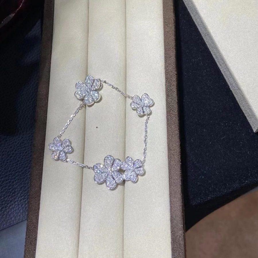 [LUXE JEWELRY]FRIVOLE SILVER 5 FLOWERS BRACELET