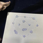 [LUXE JEWELRY]FRIVOLE SILVER 5 FLOWERS BRACELET