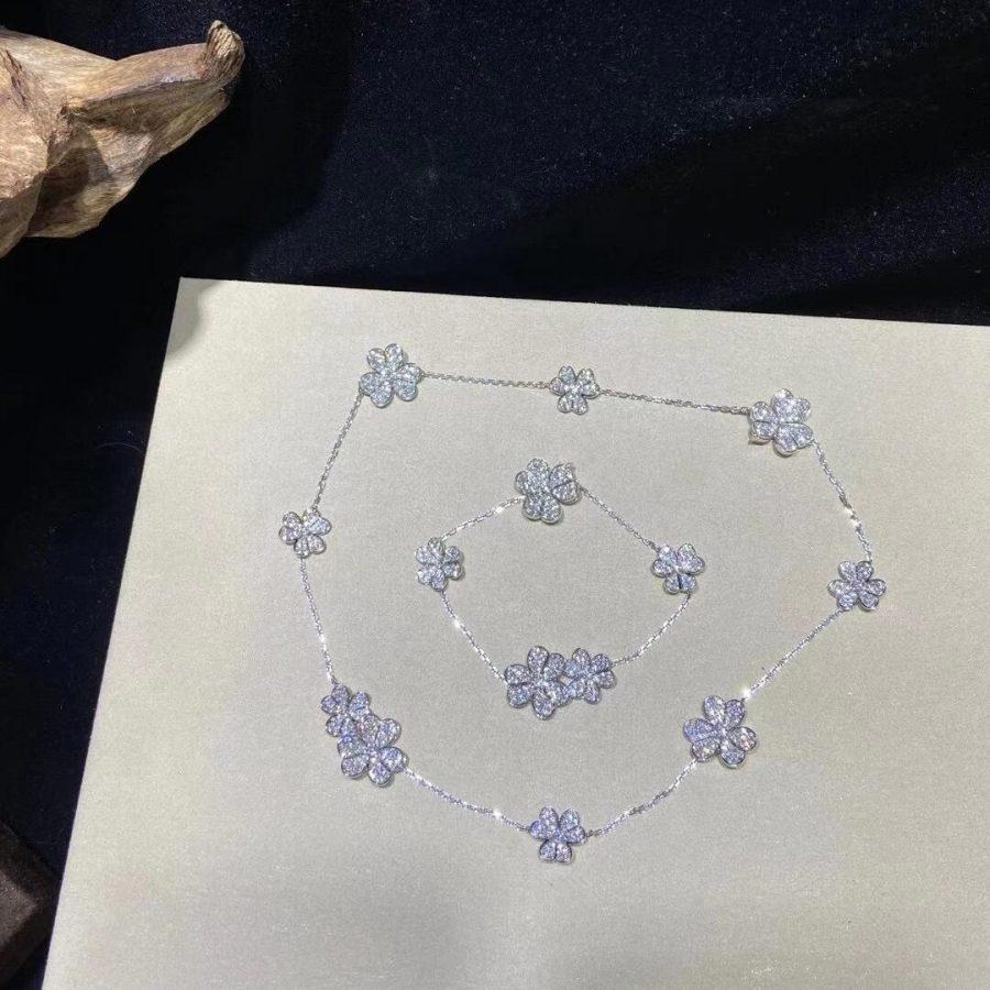 [LUXE JEWELRY]FRIVOLE SILVER 5 FLOWERS BRACELET