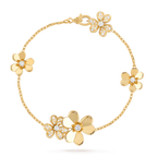 [LUXE JEWELRY]FRIVOLE GOLD 5 FLOWERS BRACELET