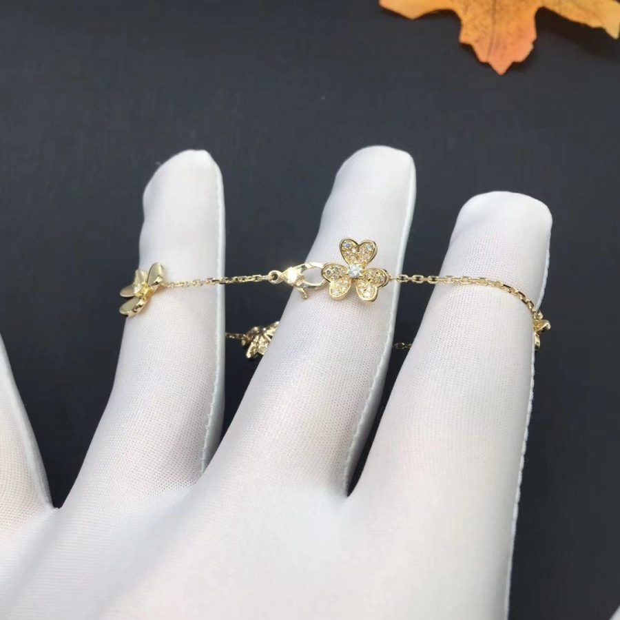 [LUXE JEWELRY]FRIVOLE GOLD 5 FLOWERS BRACELET