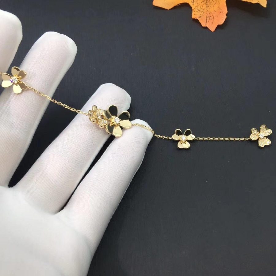 [LUXE JEWELRY]FRIVOLE GOLD 5 FLOWERS BRACELET