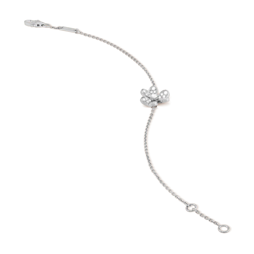 [LUXE JEWELRY]FRIVOLE SILVER FLOWER DIAMOND BRACELET