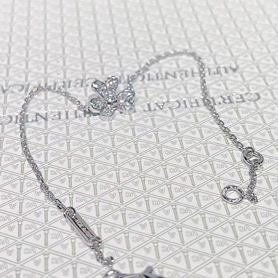 [LUXE JEWELRY]FRIVOLE SILVER FLOWER DIAMOND BRACELET