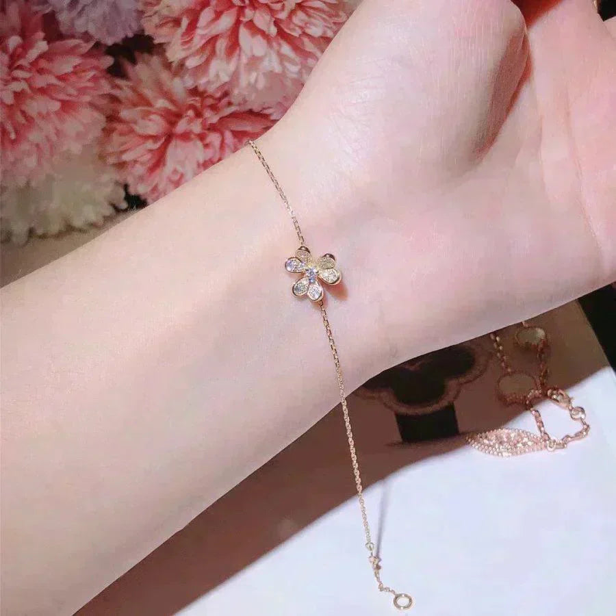 [LUXE JEWELRY]FRIVOLE GOLD FLOWER DIAMOND BRACELET