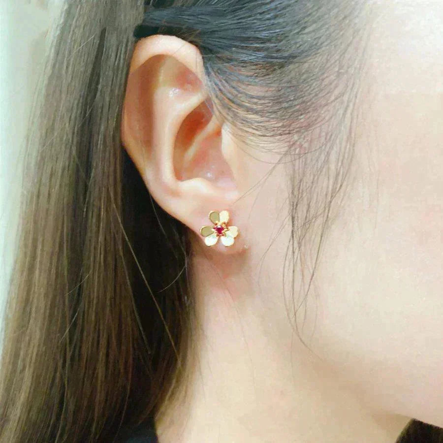 [LUXE JEWELRY]FRIVOLE  FLOWER PINK EARRINGS
