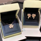 [LUXE JEWELRY]FRIVOLE ROSE GOLD FLOWER DIAMOND NECKLACE