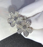 [LUXE JEWELRY]FRIVOLE SILVER FLOWER DIAMOND EARRINGS