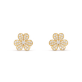 [LUXE JEWELRY]FRIVOLE GOLD FLOWER DIAMOND EARRINGS