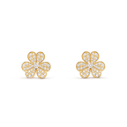 [LUXE JEWELRY]FRIVOLE GOLD FLOWER DIAMOND EARRINGS