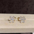 [LUXE JEWELRY]FRIVOLE GOLD FLOWER DIAMOND EARRINGS