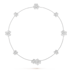 [LUXE JEWELRY]FRIVOLE SILVER 9 FLOWERS NECKLACE