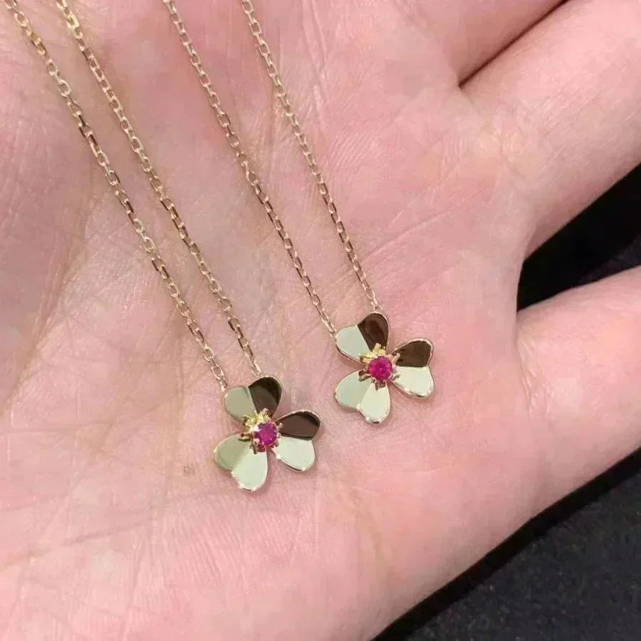 [LUXE JEWELRY]FRIVOLE GOLD FLOWER NECKLACE