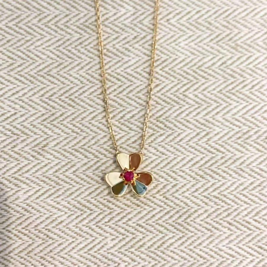 [LUXE JEWELRY]FRIVOLE GOLD FLOWER NECKLACE