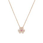 [LUXE JEWELRY]FRIVOLE ROSE GOLD FLOWER DIAMOND NECKLACE