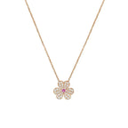 [LUXE JEWELRY]FRIVOLE ROSE GOLD FLOWER DIAMOND NECKLACE