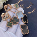 [LUXE JEWELRY]CLOVER EARRINGS DARK MOP 4 MOTIFS ROSE GOLD
