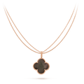 [LUXE JEWELRY]CLOVER 25MM GOLD DARK MOP BIG CLOVER NECKLACE