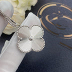 [LUXE JEWELRY]CLOVER 25MM SILVER BIG CLOVER NECKLACE