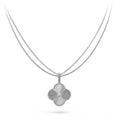 [LUXE JEWELRY]CLOVER 25MM SILVER BIG CLOVER NECKLACE