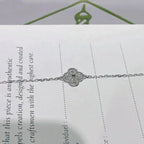 [LUXE JEWELRY]CLOVER  SINGLE FLOWER BRACELET SILVER