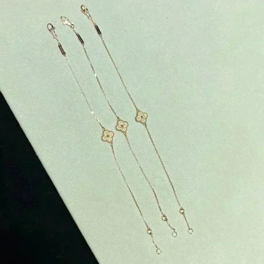 [LUXE JEWELRY]CLOVER SINGLE FLOWER BRACELET