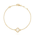 [Luxe]CLOVER WHITE MOP SINGLE FLOWER BRACELET