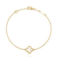 [LUXE JEWELRY]CLOVER WHITE MOP SINGLE FLOWER BRACELET