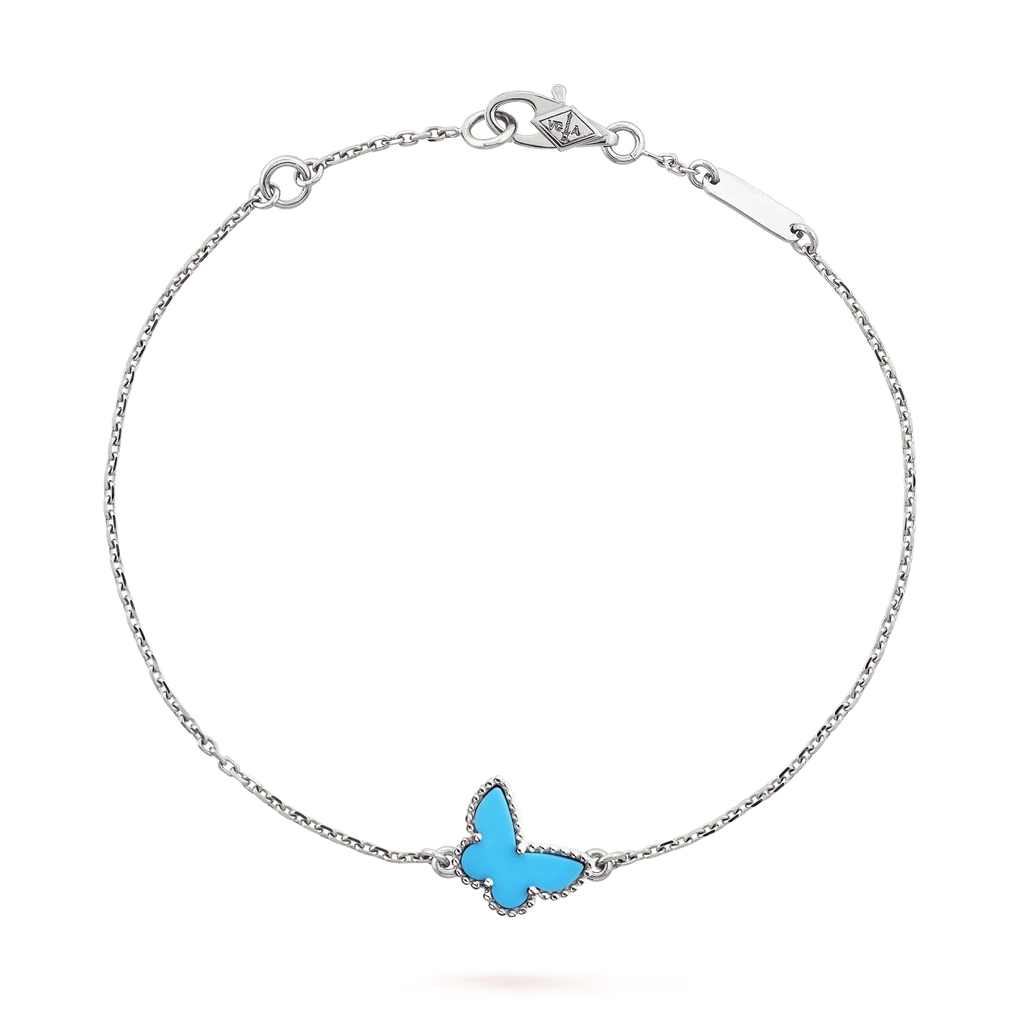 [LUXE JEWELRY]BUTTERFLY TURQUOISE BUTTERFLY BRACELET SILVER