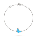 [LUXE JEWELRY]BUTTERFLY TURQUOISE BUTTERFLY BRACELET SILVER